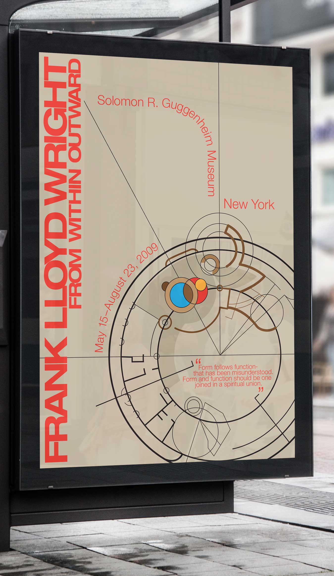 Frank Lloyd Wright exhibit promotional material